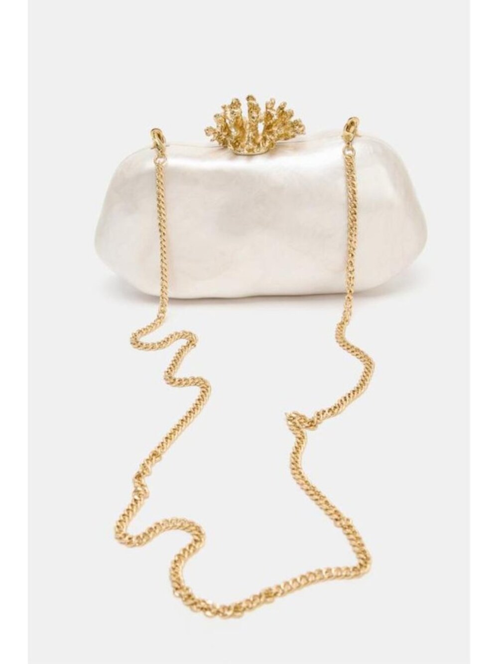 ZARA METALLIC DETAIL CLUTCH
